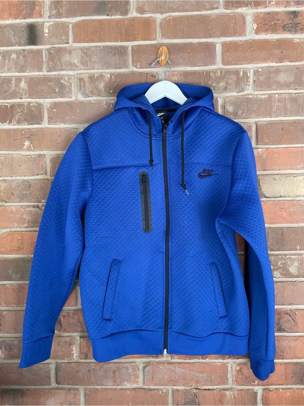 Nike Men’s Royal Blue Neoprene Full-Zip Hooded Jacket Medium #265